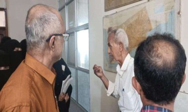 طلاب كلية التربية جامعة عدن يزورون هيئة المساحة الجيولوجية والثروات المعدنية