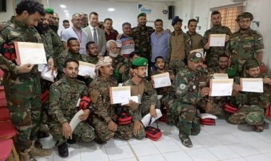 اختتام دورة تدريبية متقدمة في الإسعافات الأولية لمنتسبي قوات الحزام الأمني بالعاصمة عدن