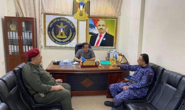 رئيس تنفيذية انتقالي لحج يناقش الوضع الأمني بالمحافظة