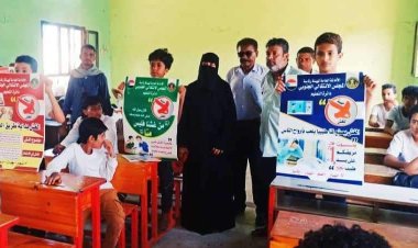 انتقالي أبين يدشن حملة "لا للغش" في عدد من مدارس المحافظة