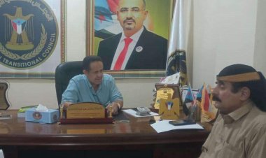 رئيس تنفيذية انتقالي لحج يلتقي رئيس العمليات المشتركة بالمحافظة