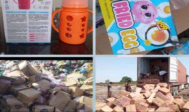 المواصفات ترفض شحنات مخالفة وتتلف منتجات غذائية في العاصمة عدن