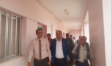 الصلاحي وجابر والمدس يتفقدون سير العمل والانضباط في أول ايام الدوام الرسمي بعد أجازة العيد بمكتب الصحة بلحج