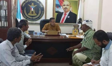 رئيس تنفيذية انتقالي لحج يلتقي رئيس وأعضاء اللجنة التحضيرية لاتحاد نقابات عمال الجنوب