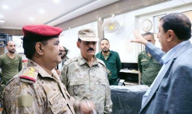 اللواء الشعيبي يستقبل وزير الدفاع الداعري بالعاصمة عدن