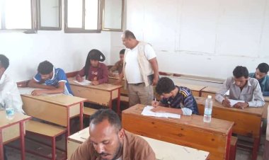 نائب مدير مكتب التنسيق وزارة حقوق الإنسان الشعيبي يزور ثانوية 26 سبتمر في منطقة سليم مديرية قعطبة