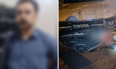 حزام عدن يلقي القبض على سائق سيارة تسبب بحادث تصادم