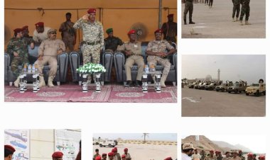 بحفل خطابي وعرض عسكري دشَّن لواء الحرس الرئاسي بحضرموت المرحلة الثانية للعام التدريبي ٢٠٢٤م