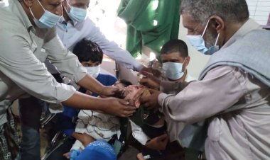 تدشين الحملة الوطنية الاحترازية للتحصين ضد مرض شلل الأطفال في مديرية رصد بمحافظة ابين