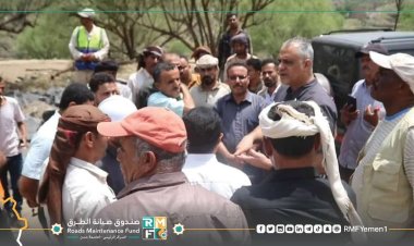 المهندس معين الماس يتفقد مشروع إستكمال وإنشاء طريق عقبة خلق بحالمين لحج