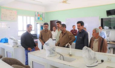 انتقالي شبوة يزور المعهد الصحي بعتق