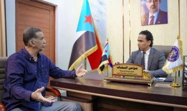 السقاف يبحث الية تنسيق العمل المشترك مع اتحاد نقابات عمال الجنوب