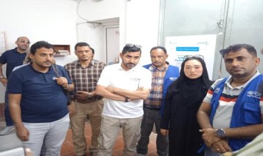 وفد منظمة الهجرة الدولية يتعرف على القدرة التشغيلية لحقل دمون ويزور موقع مشروع الطاقة الشمسية بتريم.