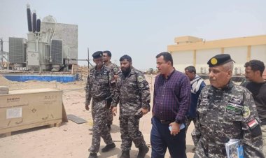 بن عفيف والوليدي يتفقدان محطة الطاقة الشمسية في عدن