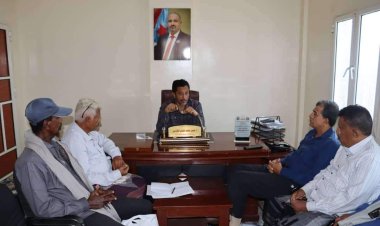 رئيس تنفيذية انتقالي أبين يناقش سبل النهوض بالقطاع الزراعي والري في المحافظة