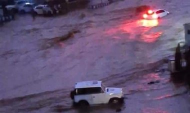 عاجل..  تساقط أمطار غزيرة على مدينة المكلا