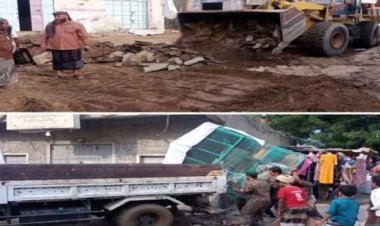 حملة لإزالة البسطات والأكشاك العشوائية في طورالباحة ‏بلحج