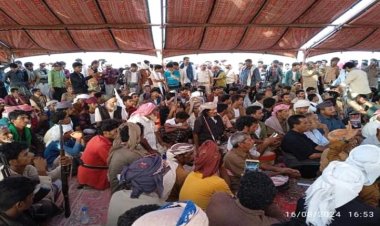 حلف قبائل حضرموت يقيم مخيمُا في البوابة الشرقية لحضرموت