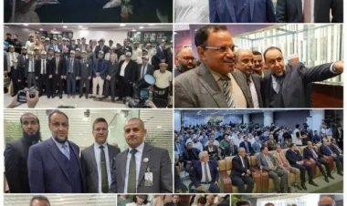 بن بريك والسقطري والجحوشي يفتتحون بنك عدن الاول بالعاصمة عدن