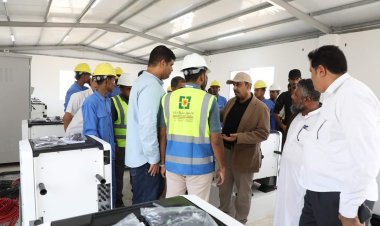 محافظ حضرموت يتفقّد التجهيزات النهائية لتشغيل محطة الطاقة الشمسية لأكبر حقول المكلا بقدرة 1 ميقاواط