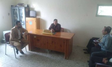 تواصلاً للزيارات التفقدية الوكيل جمال مانع ومدير الخدمة المدنية يزوروا مستشفى النصر