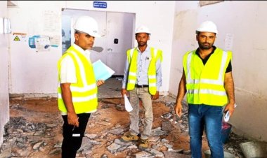 بدء مشروع تأهيل بعض من أقسام مستشفى الغيضة المركزي.