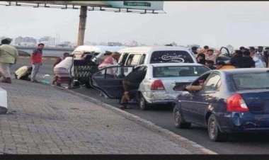 وفاة رجل وامرأتين في حادث مروع بخط الجسر بالعاصمة عدن