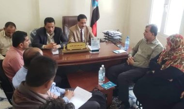 فريق من الأمانة العامة يزور القيادة المحلية لانتقالي أبين