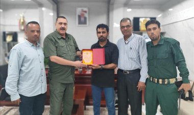 مدير أمن عدن اللواء مطهر الشعيبي يكرم الحكم الدولي علي الحسني