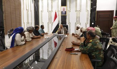 محافظ حضرموت يبحث مع مقادمة قبيلة "الديِّن" جهود لم الشمل وتوحيد الكلمة