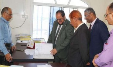 رئيس هيئة التفتيش القضائي يتفقد سير العمل في محاكم ونيابات لحج