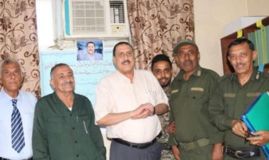 اللواء الشعيبي يطلع على أرشيف ضباط إدارة أمن العاصمة عدن بعد إعادة تنظيمة