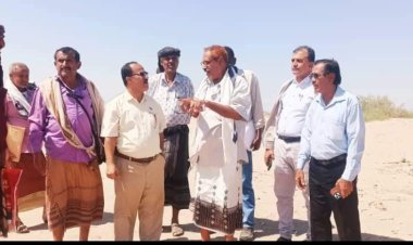 انتقالي أبين يناقش مع فريق من الجمعية الوطنية الأضرار والتعديات على المناطق الزراعية بدلتا أبين