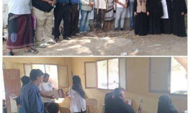 مكتب الصحة واللجان المجتمعية المنطقة الخامسة بالبريقة يتفقدان مراكز حملة تعزيز صحة الأم والوليد في الحسوة.