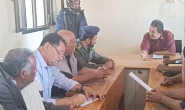 القائم باعمال مدير أمن محافظة ابين يقوم بزيارة تفقدية لأمن مديرية لودر