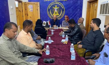 نائب رئيس تنفيذية انتقالي حضرموت يلتقي الهيئة التنفيذية بسيئون