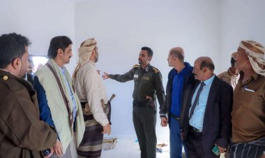 شبوة.. فريق التواصل بالمجلس الانتقالي يتفقد سير العمل في مبنى إدارة شرطة مديرية الروضة