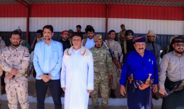 فريق التواصل بالمجلس الانتقالي يتفقد اللواء الرابع مشاة بمعسكر الخرمة في مديرية ميفعة