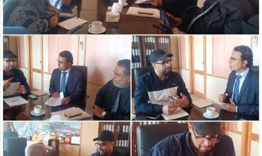 الوكيل السقاف يناقش مع إدارة مكتب الثقافة تعزيز وتفعيل النشاط الثقافي والفني بالعاصمة عدن