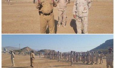 أركان ألوية الدعم والإسناد يطلع على جاهزية اللواء الرابع دعم وإسناد بمحور أبين