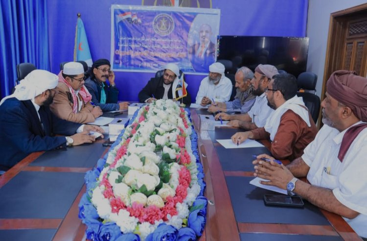 انتقالي وادي وصحراء حضرموت يعقد لقاءً برؤساء أقسام الفكر والإرشاد بالمديريات