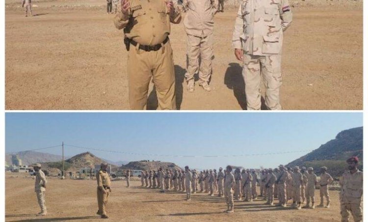 أركان ألوية الدعم والإسناد يطلع على جاهزية اللواء الرابع دعم وإسناد بمحور أبين