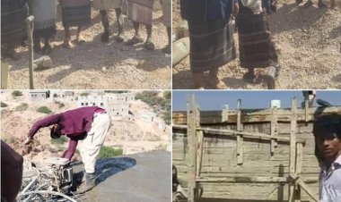 أبين.. مدير عام المحفد يزور قرية الكفاه ويطلع على إنجاز خزان مشروع مياه المنطقة