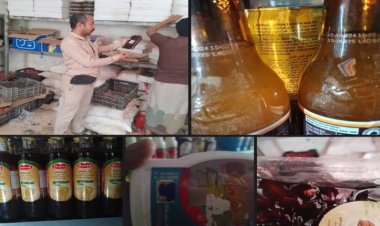 ضبط ومصادرة كميات من المواد الغذائية التالفة والمنتهية الصلاحية في المهرة