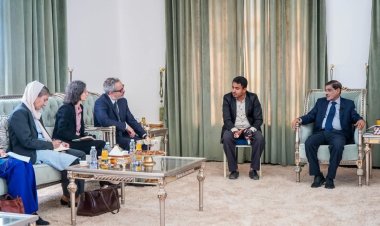 عضو مجلس القيادة الرئاسي البحسني يستقبل رئيس بعثة الاتحاد الأوروبي وسفيرا فرنسا وهولندا