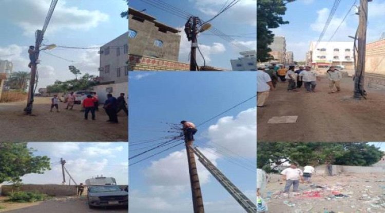حملة واسعة لكهرباء عدن تستهدف الربط العشوائي