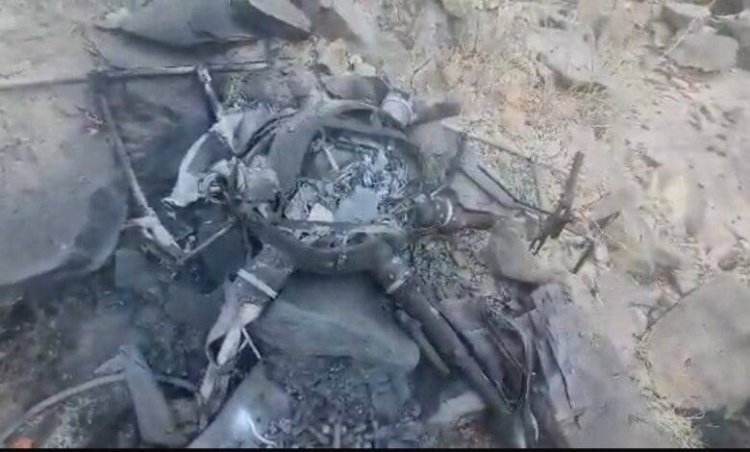 قوات العمالقة الجنوبية تسقط طائرة حوثية مسيّرة في سماء بيحان