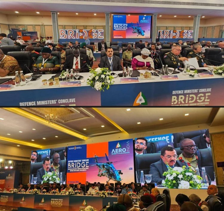 وزير الدفاع يشارك في افتتاح معرض (آيرو إنديا 2025) ومؤتمر بريدج لوزراء الدفاع في الهند