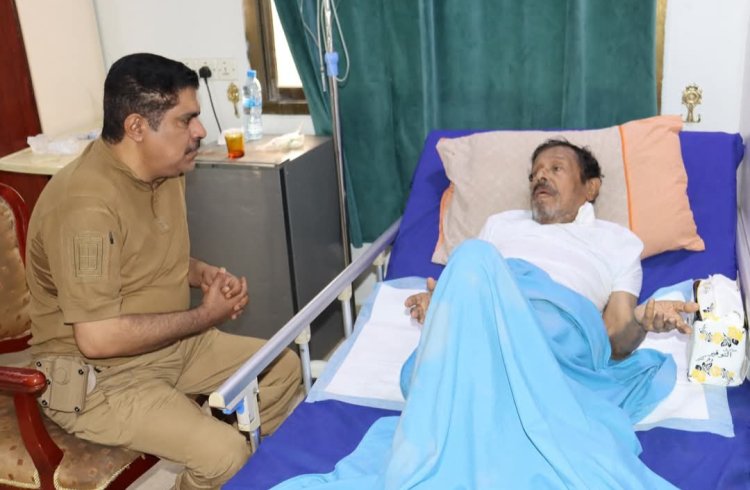 رئيس تنفيذية انتقالي حضرموت يطمئن على صحة الأديب صالح باعامر والكابتن حاج بامقنع والمناضلان حسين الجفري وماهر الخلاقي