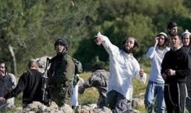 مستوطنون يهاجمون الفلسطينيين في بلدة بورقين